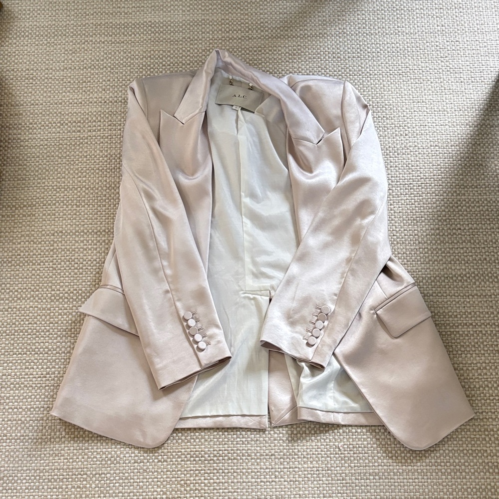 A.L.C. Light Blush Satin Blazer